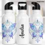 20271 whimsical butterfly personalised water bottle 3