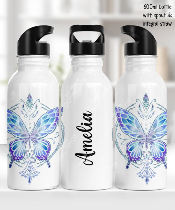 20271 whimsical butterfly personalised water bottle 3