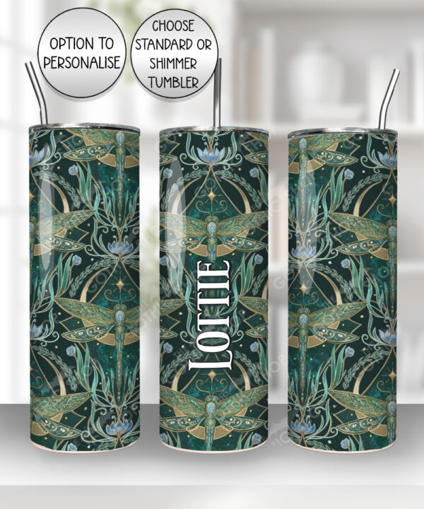 20274 whimsical dragonfly personalised tumbler 2