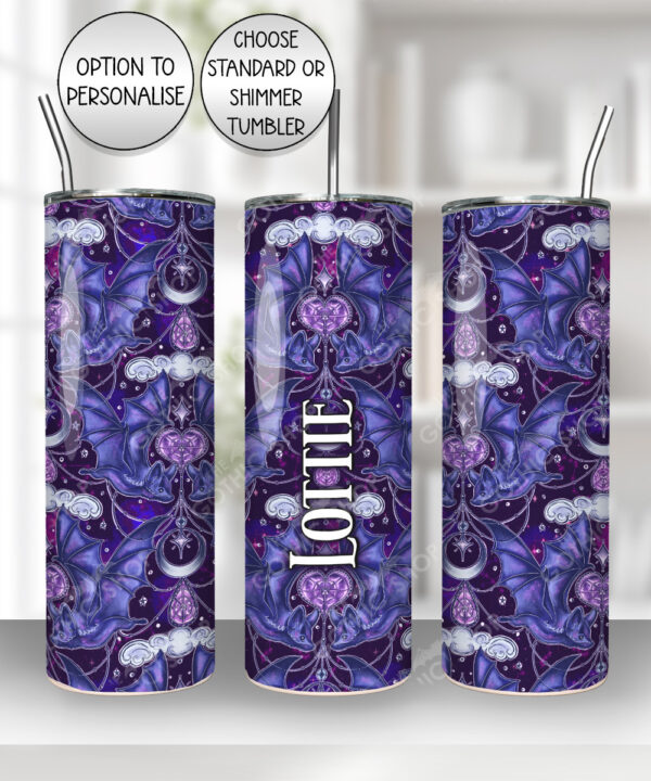 20278 personalised whimsical bat gothic tumbler 3