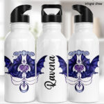 20279 personalised whimsical bat gothic water bottle 1