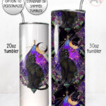 20282 whimsical black cat personalised tumbler 1