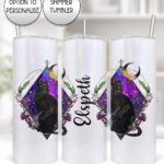 20282 whimsical black cat personalised tumbler 2