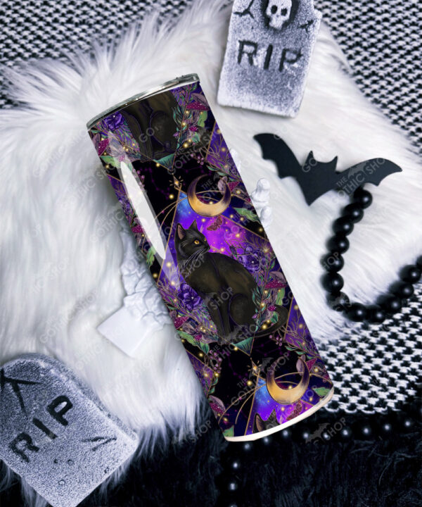 Whimsical Black Cat Gothic Straight Tumbler