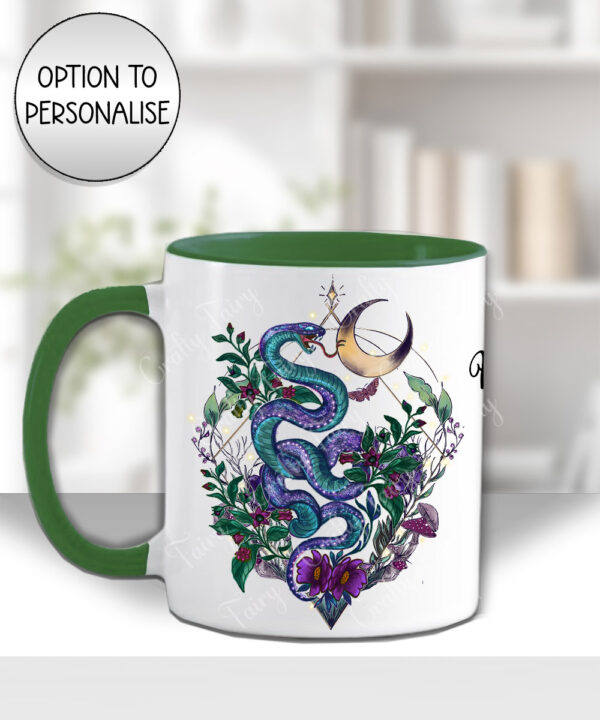 20289 whimsical purple teal snake gothic personalised mug 5