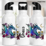 20295 whimsical dragon personalised water bottle 1