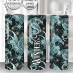 winter dragon gothic straight tumbler option to personalise