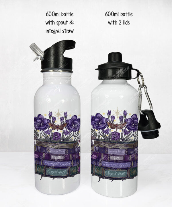 20300 whimsical books personalised water bottle 3