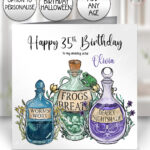20301 witchy potions personalised birthday card 1