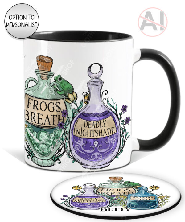 20302 witchy potions personalised mug coaster