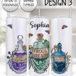 witchy potions straight tumbler option to personalise