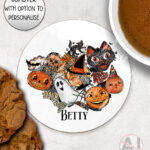 20306 personalised halloween coaster