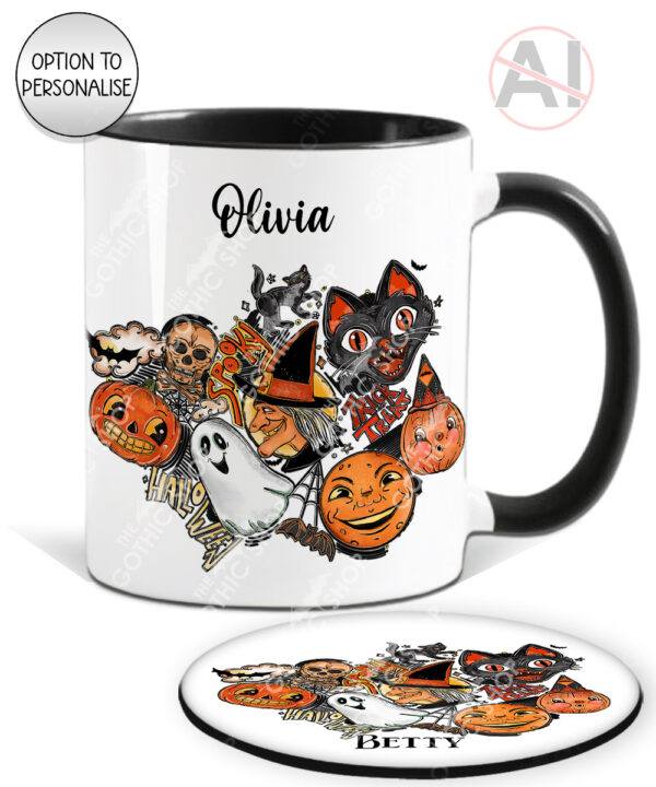 20306 personalised halloween mug coaster