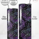 uniquely me purple brain straight tumbler option to personalise