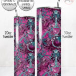 uniquely me purple brain straight tumbler option to personalise (copy)