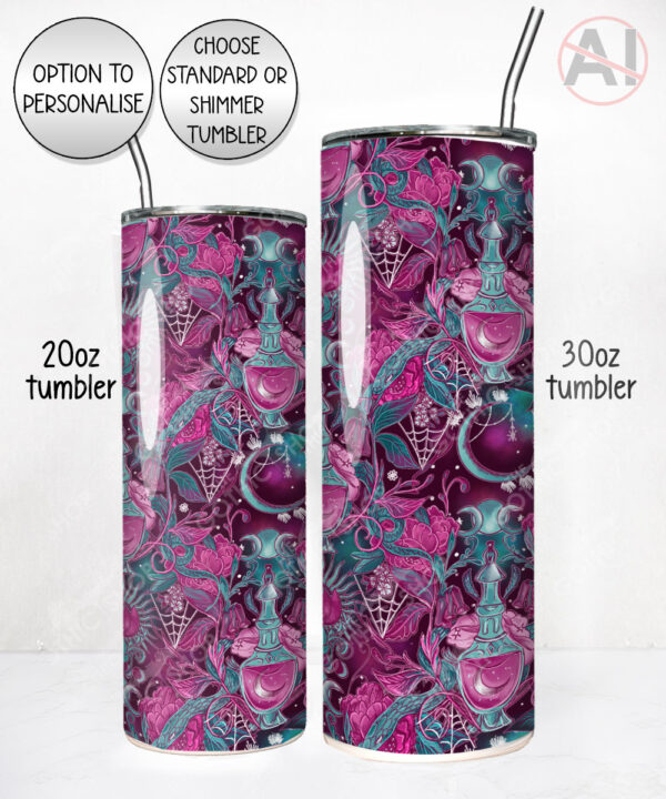 uniquely me purple brain straight tumbler option to personalise (copy)