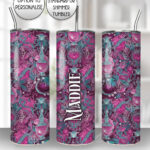 uniquely me purple brain straight tumbler option to personalise (copy)