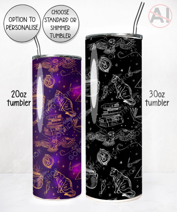 witches & wizards books & magic straight tumbler option to personalise