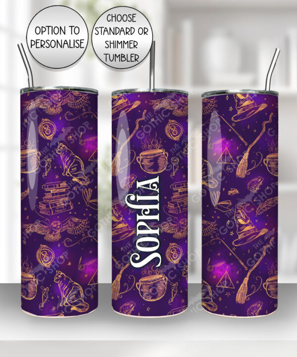 witches & wizards books & magic straight tumbler option to personalise