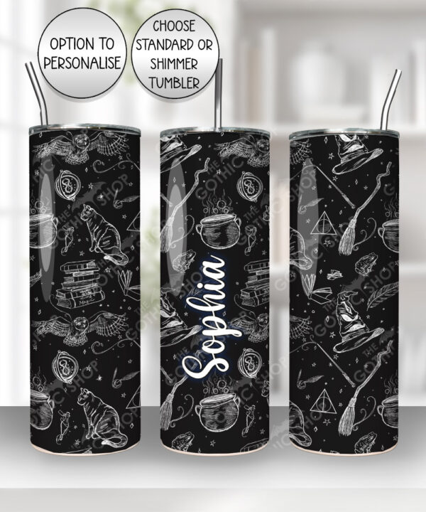 witches & wizards books & magic straight tumbler option to personalise