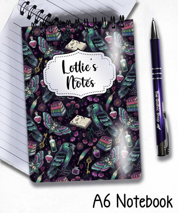 20322 dark academia raven gothic notebook 3