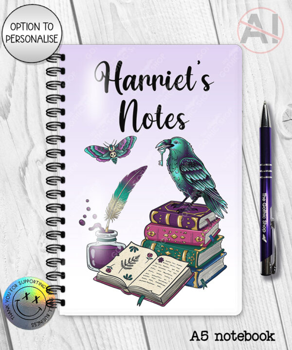 20322 dark academia raven gothic notebook 4