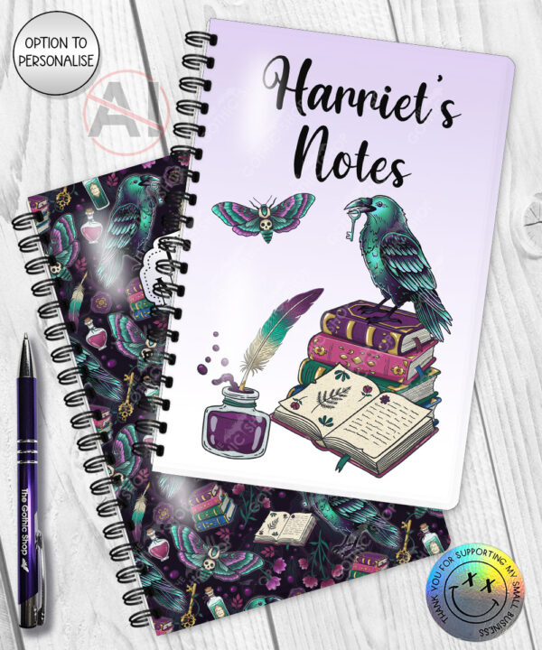 20322 dark academia raven gothic notebook 5