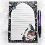 dark academia ravens & relics gothic a5 notepad