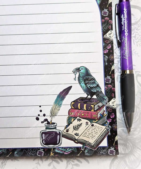 dark academia ravens & relics gothic a5 notepad