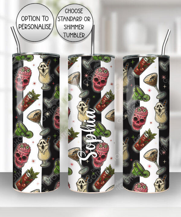 spooky halloween cocktail gothic straight tumbler option to personalise
