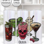 spooky halloween cocktail gothic straight tumbler option to personalise