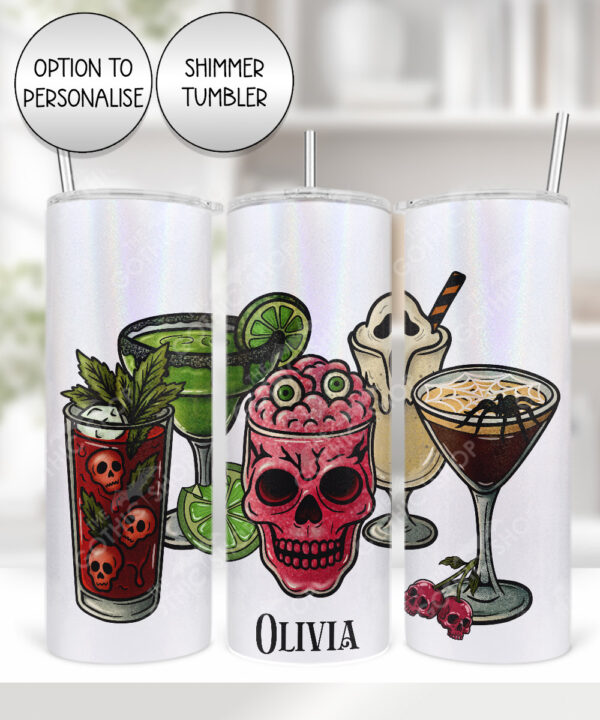spooky halloween cocktail gothic straight tumbler option to personalise