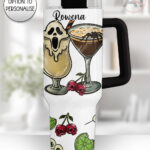 spooky halloween cocktail drinks gothic large 40oz tumbler with handle option to personalise