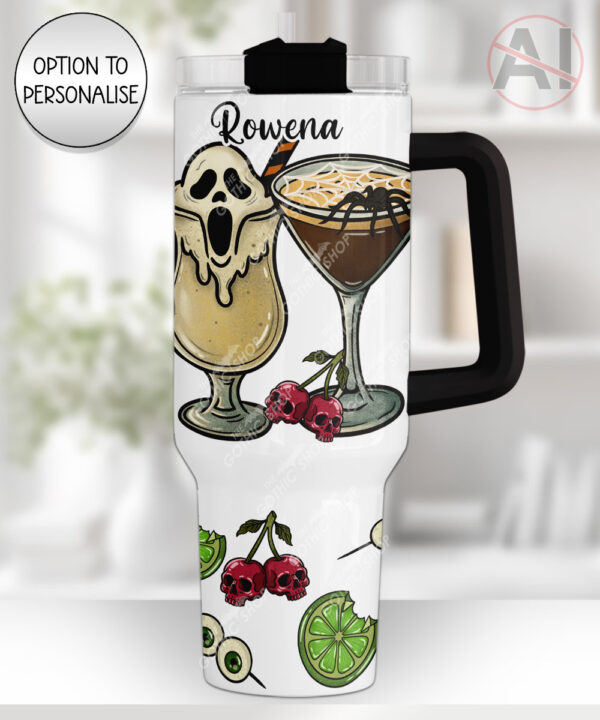spooky halloween cocktail drinks gothic large 40oz tumbler with handle option to personalise