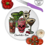 20329 spooky drinks gothic personalised chopping board 2