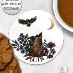 20332 owl woodland personalised coaster