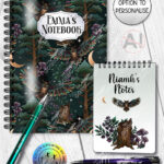20334 owl woodland personalised notebook 1