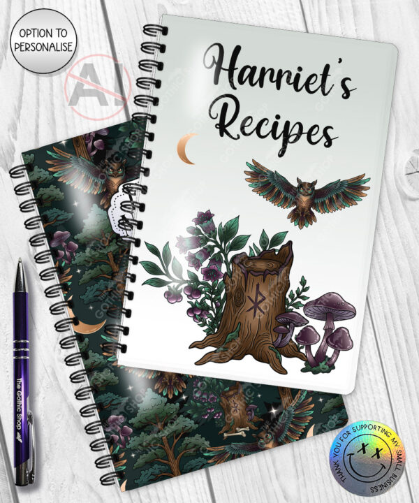 20334 owl woodland personalised notebook 2