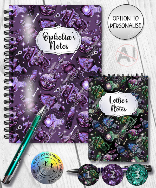 20337 alchemist potions gothic witchy notebook 5