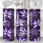 gothic spider & purple lily witchy straight tumbler option to personalise