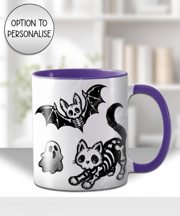 20344 skellie cat bat gothic mug 1