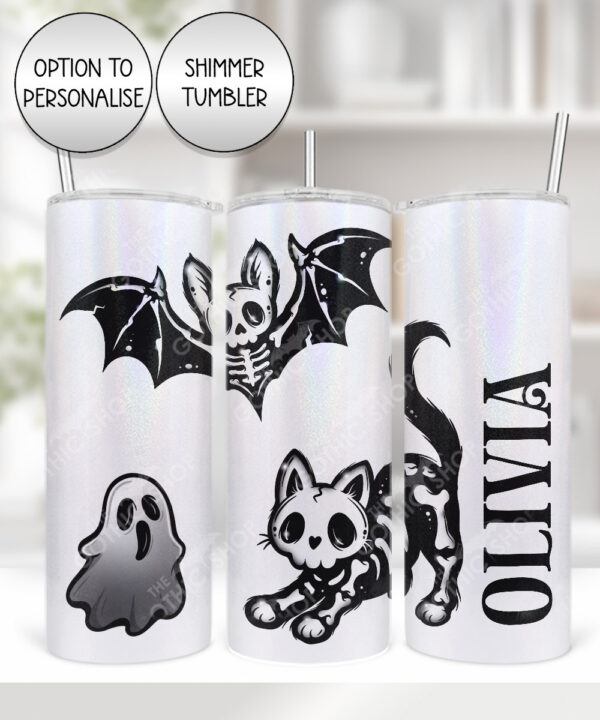 20345 skellie cat bat gothic tumbler 2