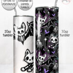 20345 skellie cat bat gothic tumbler 3