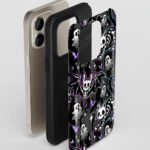 20357 skellie cats bats gothic phone case 2