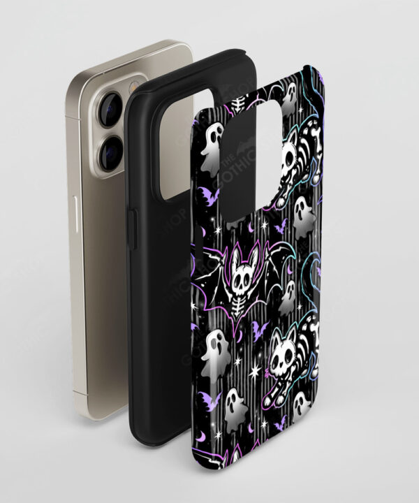 20357 skellie cats bats gothic phone case 2