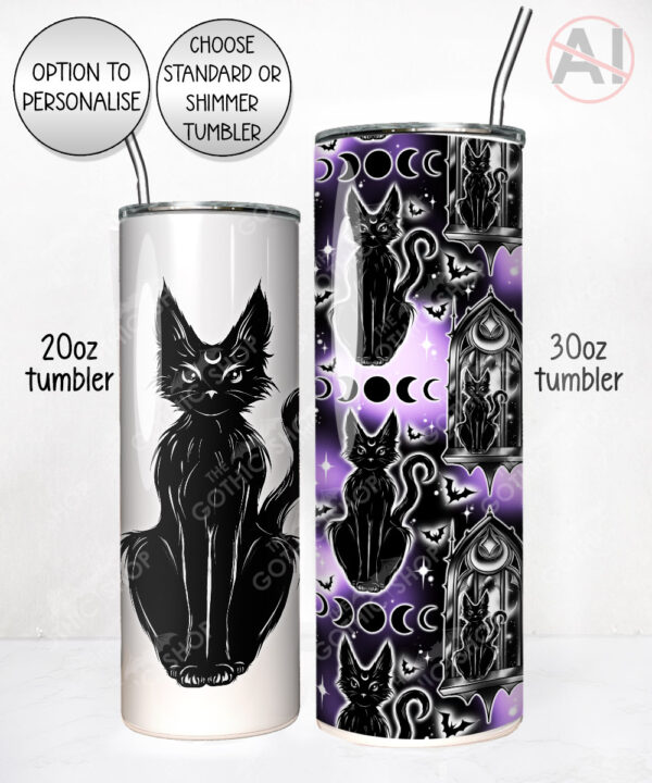 20360 witchy black cat personalised tumbler 3