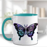 20369 gothic skull butterfly personalised mug 2