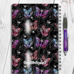 20373 gothic skull butterfly personalised notebook 3
