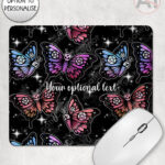 20374 gothic skull butterfly personalised mousemat 2