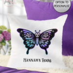 20375 gothic skull butterfly personalised cushion 1